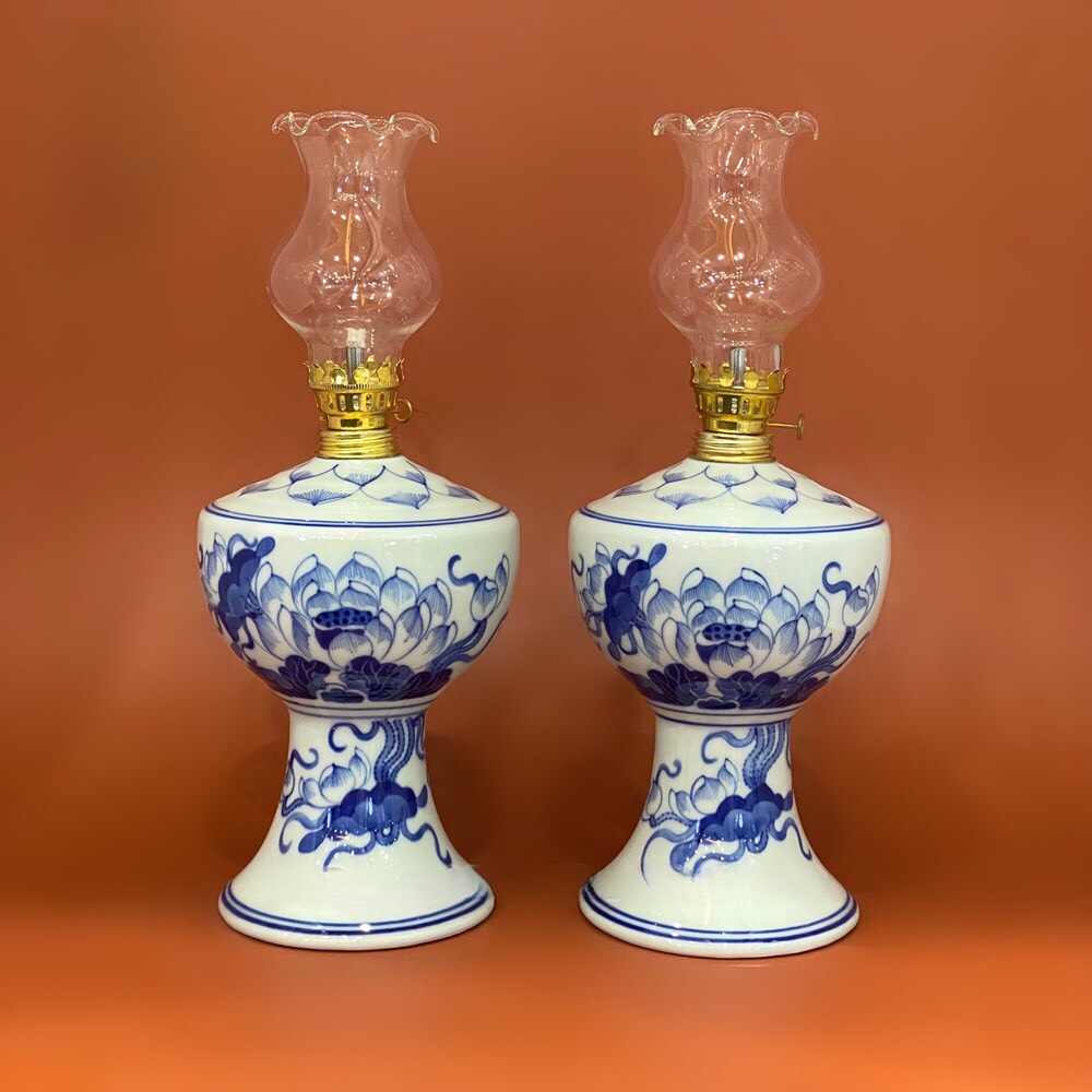 Đèn dầu Aladanh sen Long Loan