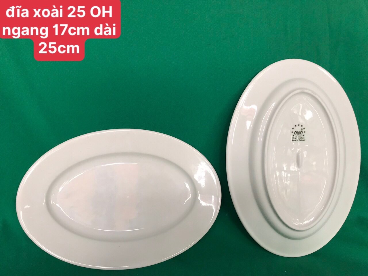 Đĩa xoài 25 trắng OHIO