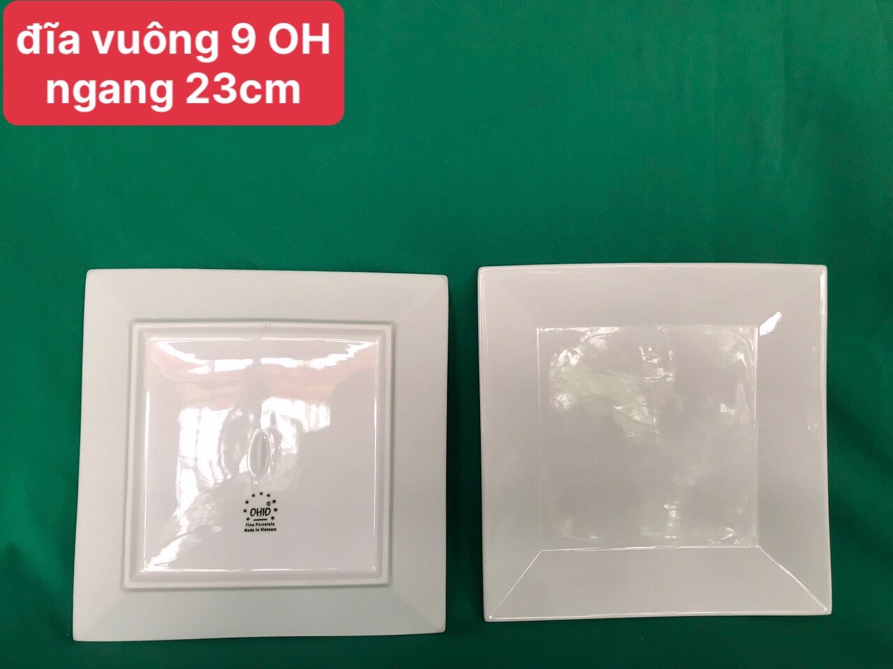 Đĩa vuông 9 trắng OHIO