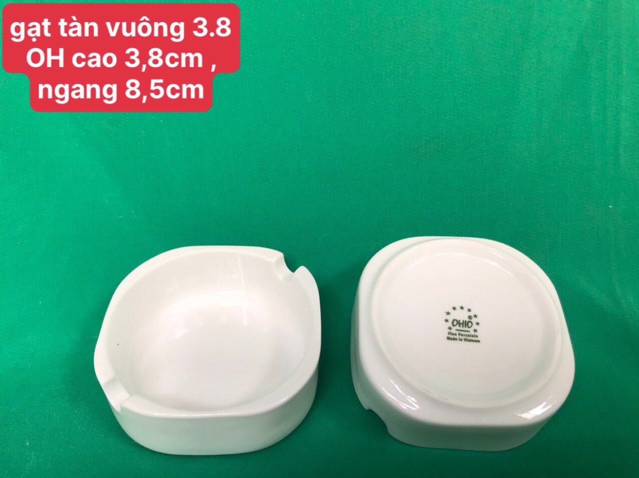 Gạt tàn vuông 3.8 OHIO