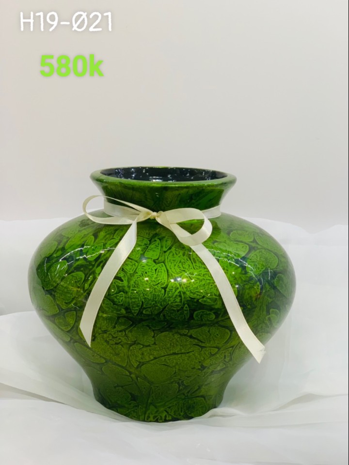 Lọ giỏ cua men xanh