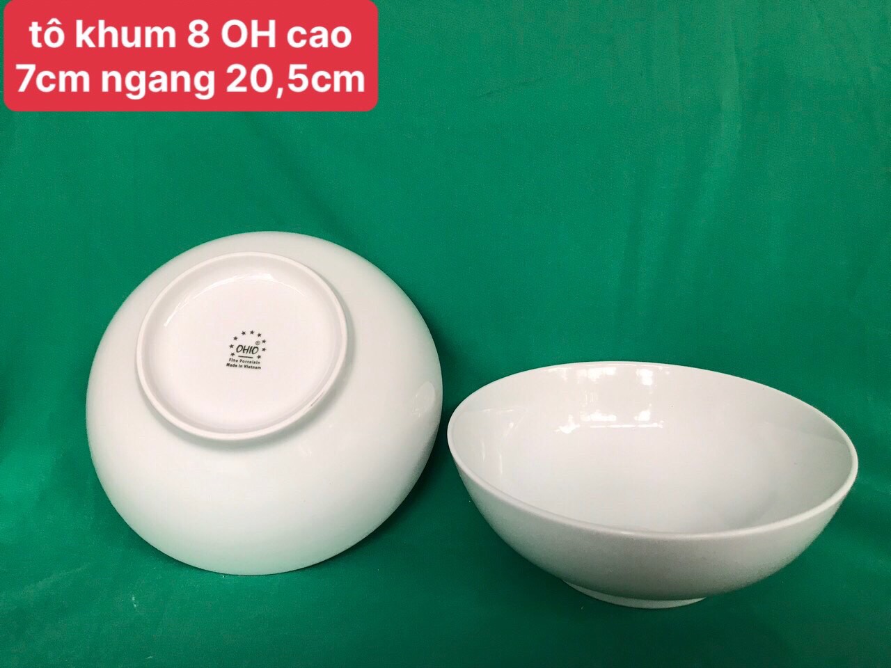 Tô khum 8 trắng OHIO