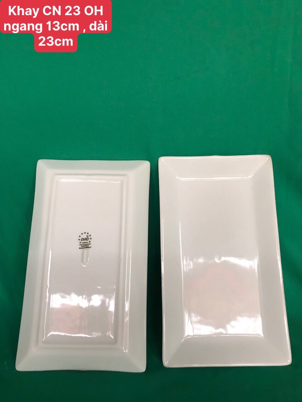 Khay Chữ Nhật 23 trắng OHIO