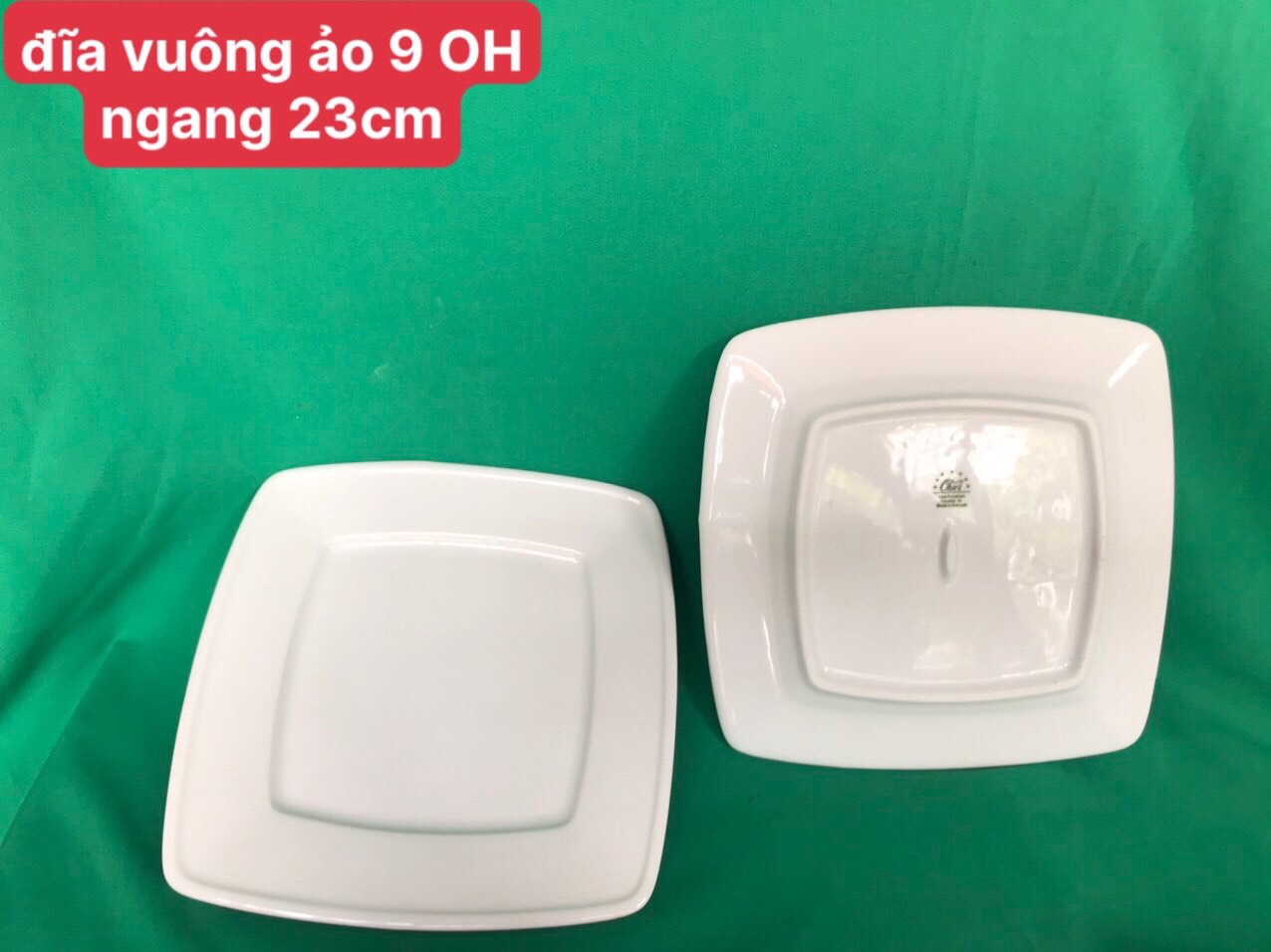 Đĩa vuông ảo 9 trắng OHIO