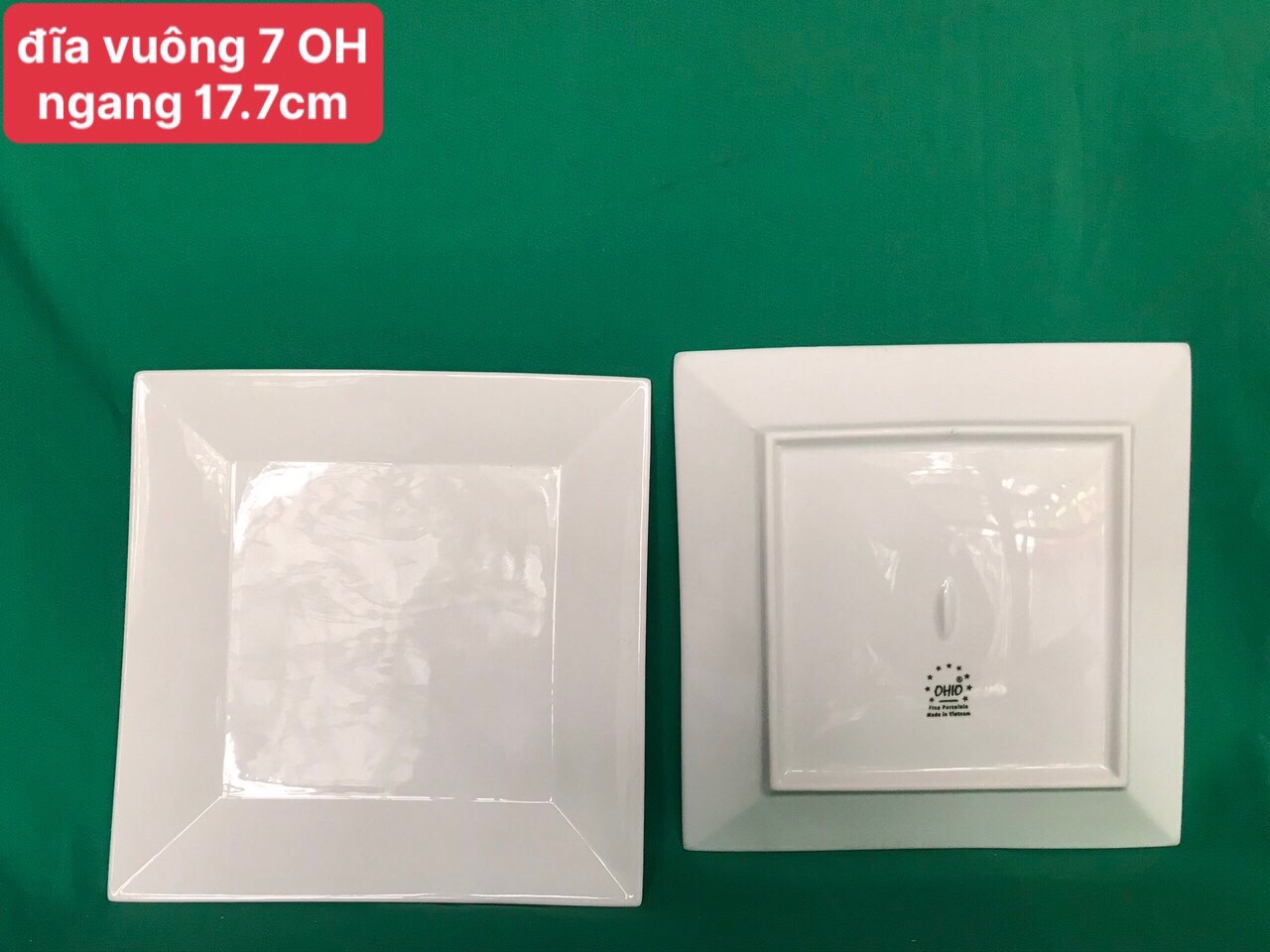 Đĩa vuông 7 trắng OHIO