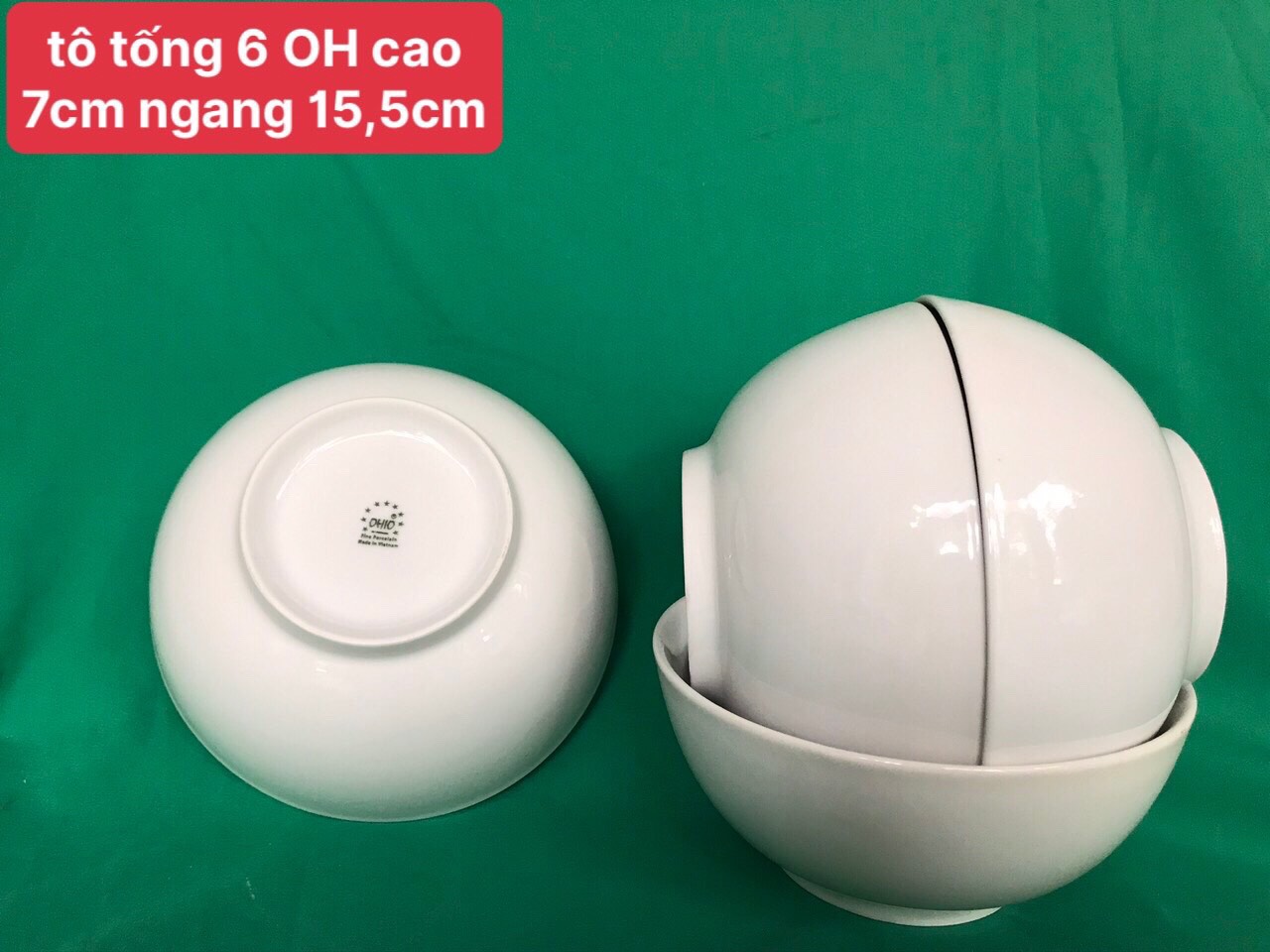 Tô tống 6 trắng OHIO